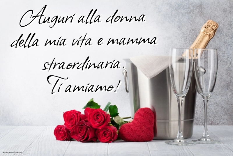 Caroline di Buon Compleanno per Moglie e Mamma: Champagne