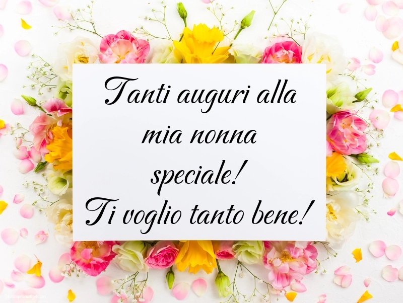 Immagini di Buon Compleanno Nonna: Fiori