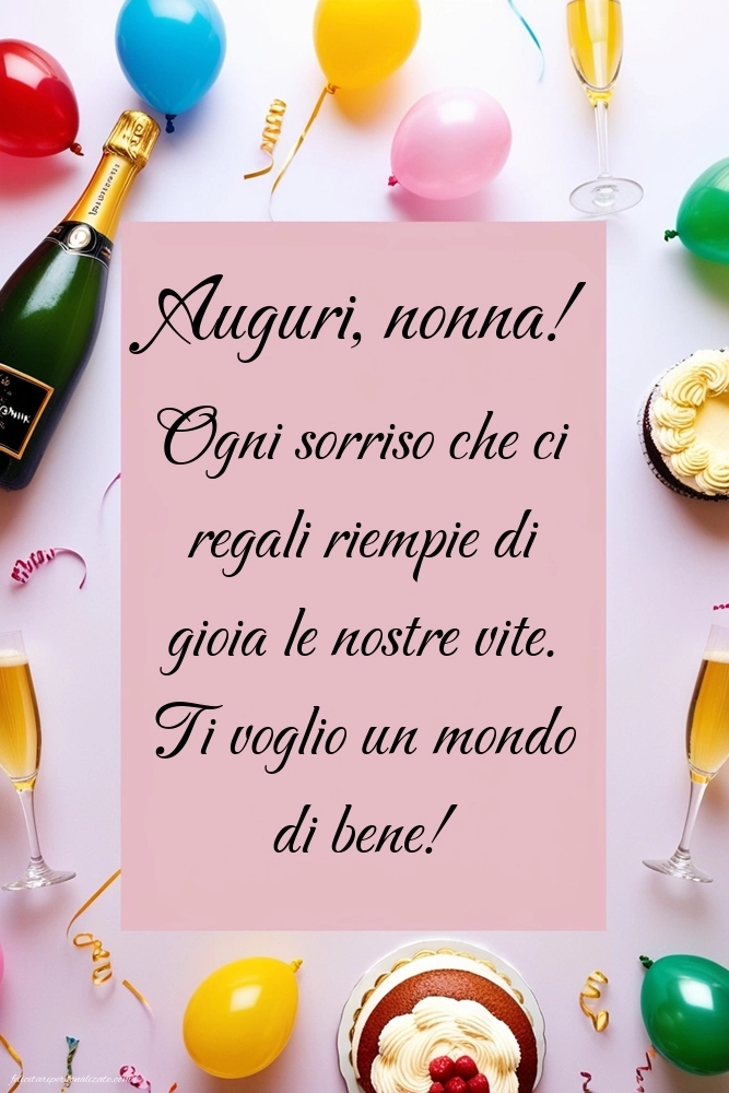 Immagini di Buon Compleanno Nonna: Champagne