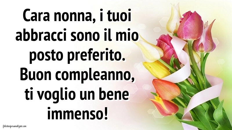 Cartoline di Buon Compleanno per Nonna: Fiori