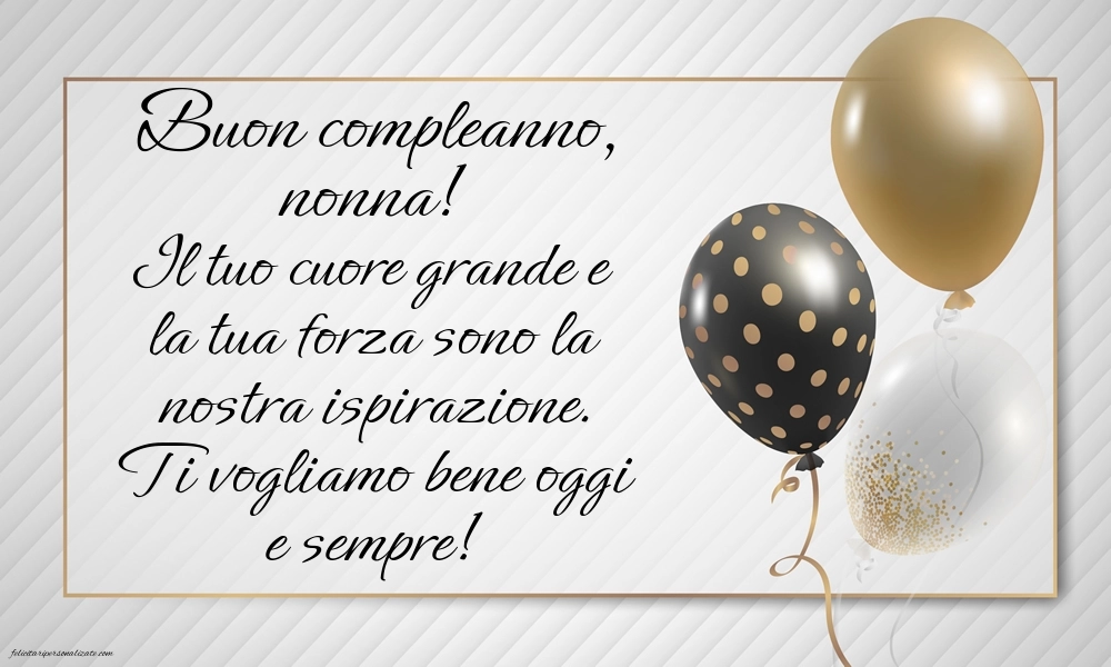 Cartoline di Buon Compleanno per Nonna: Palloncini