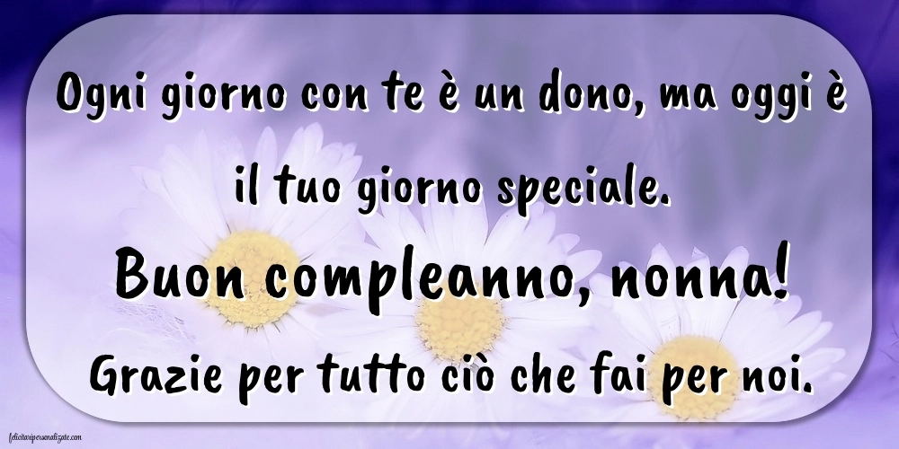 Cartoline di Buon Compleanno per Nonna: Fiori
