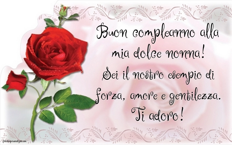 Cartoline di Buon Compleanno per Nonna: Fiori