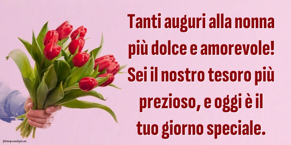 Cartoline di Buon Compleanno per Nonna: Fiori