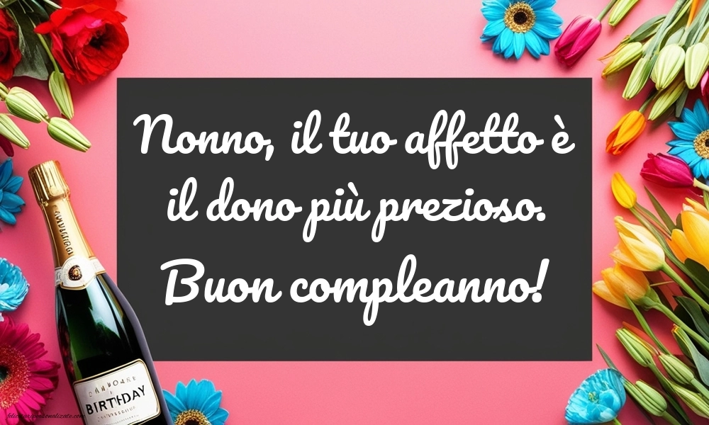 Immagini di Buon Compleanno Nonno: Champagne