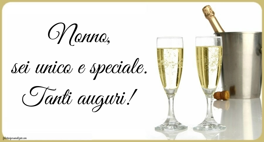 Cartoline di Buon Compleanno per Nonno: Champagne