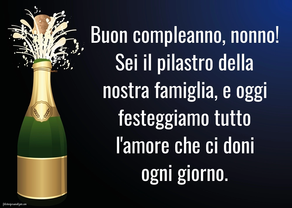 Immagini di Buon Compleanno Nonno: Champagne