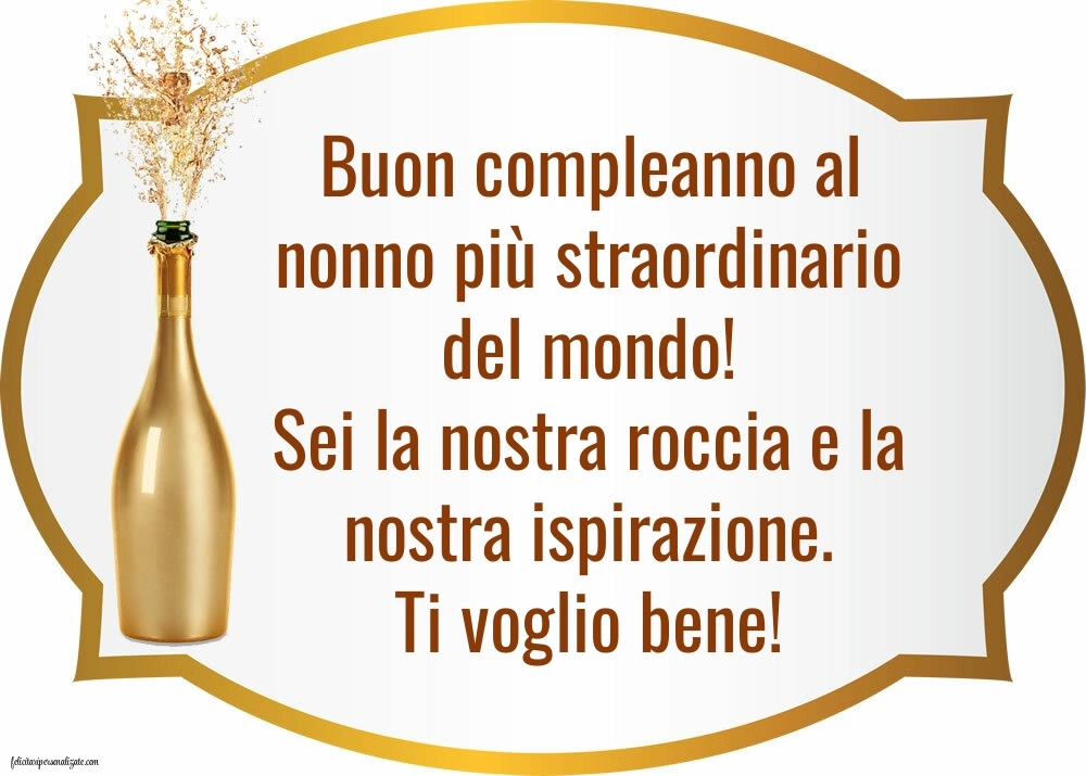 Immagini di Buon Compleanno Nonno: Champagne