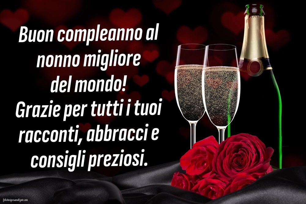 Immagini di Buon Compleanno Nonno: Champagne