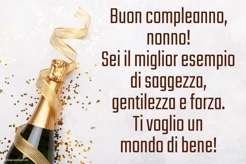 Immagini di Buon Compleanno Nonno: Champagne
