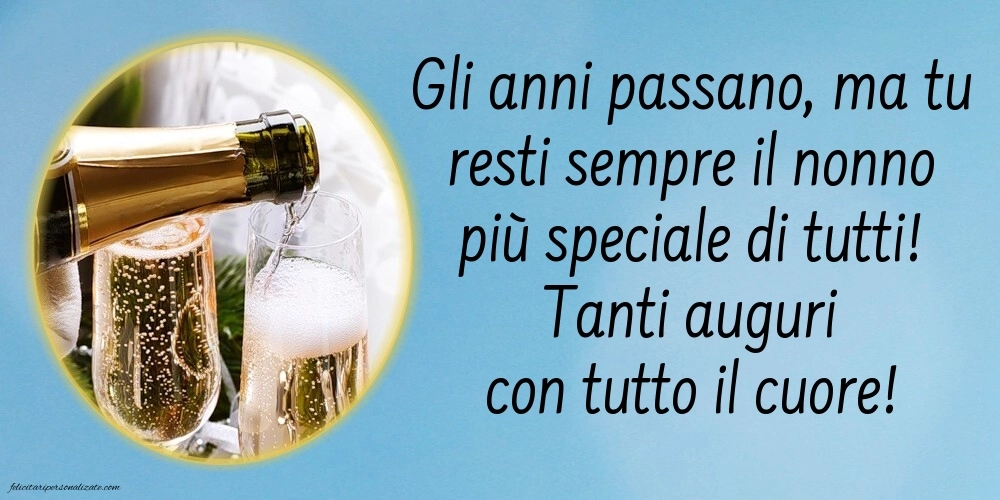 Immagini di Buon Compleanno Nonno: Champagne