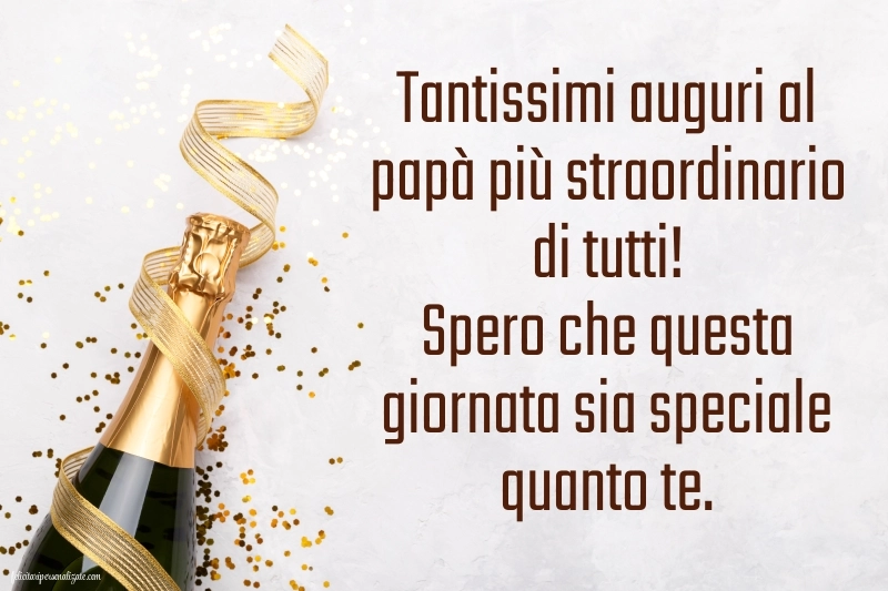 Immagini di Buon Compleanno Papà: Champagne