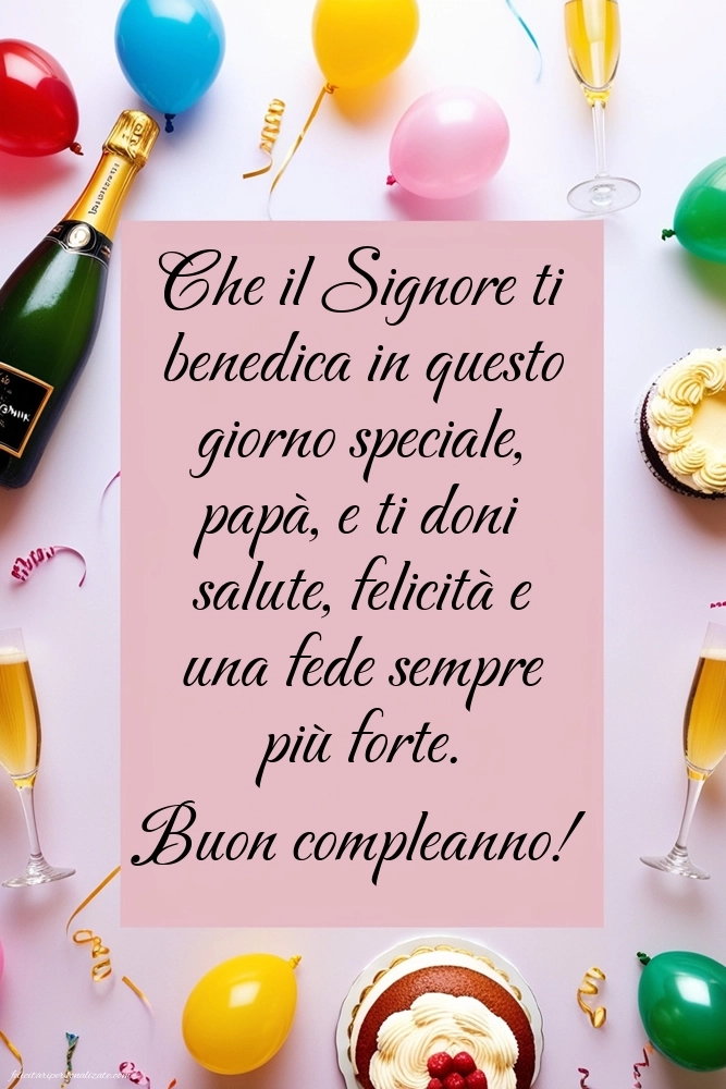 Immagini di Buon Compleanno Papà: Champagne