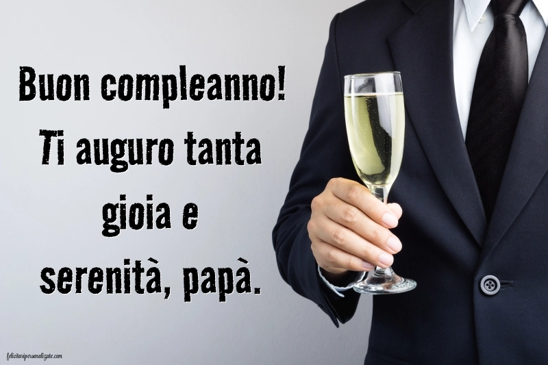 Immagini di Buon Compleanno Papà: Champagne
