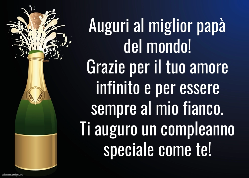 Le Più Belle Immagini di Buon Compleanno per tuo Papà: Champagne
