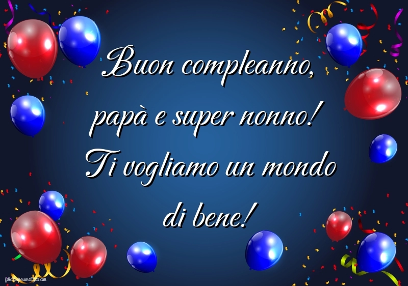 Immagini di Buon Compleanno per Papà e Nonno: Palloncini
