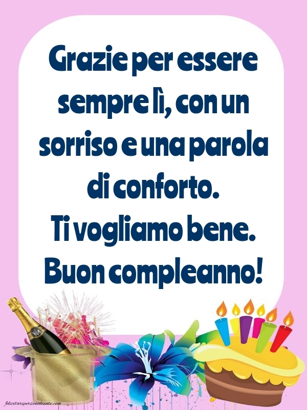 Le Più Belle Immagini di Buon Compleanno per Papà e Nonno: Champagne e torta