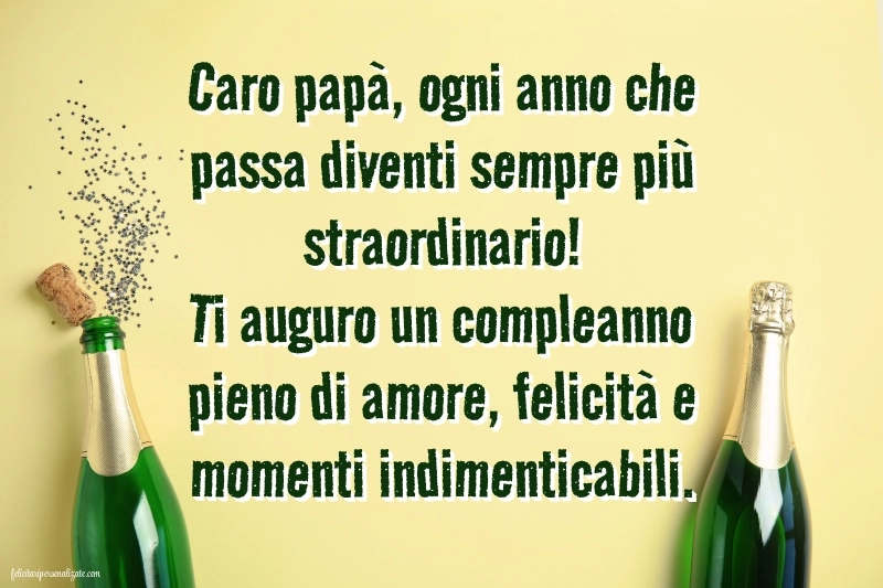 Immagini di Buon Compleanno Papà: Champagne e coriandoli