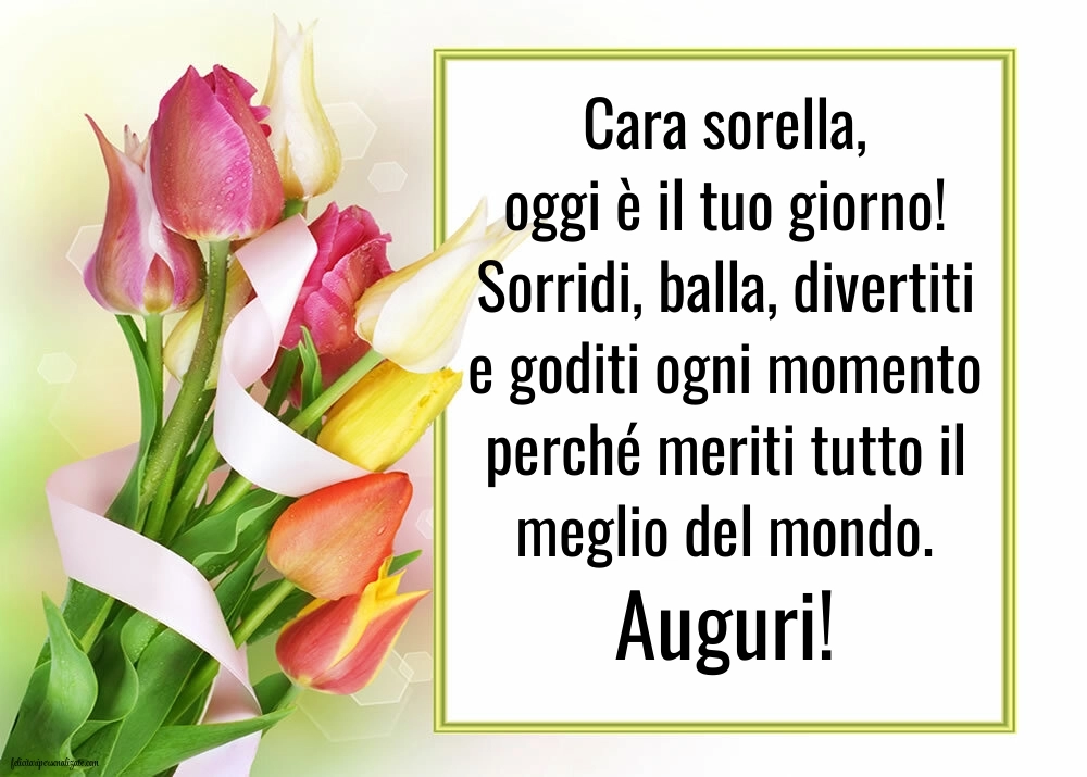 Le Più Belle Immagini di Buon Compleanno per tua Sorella: Fiori