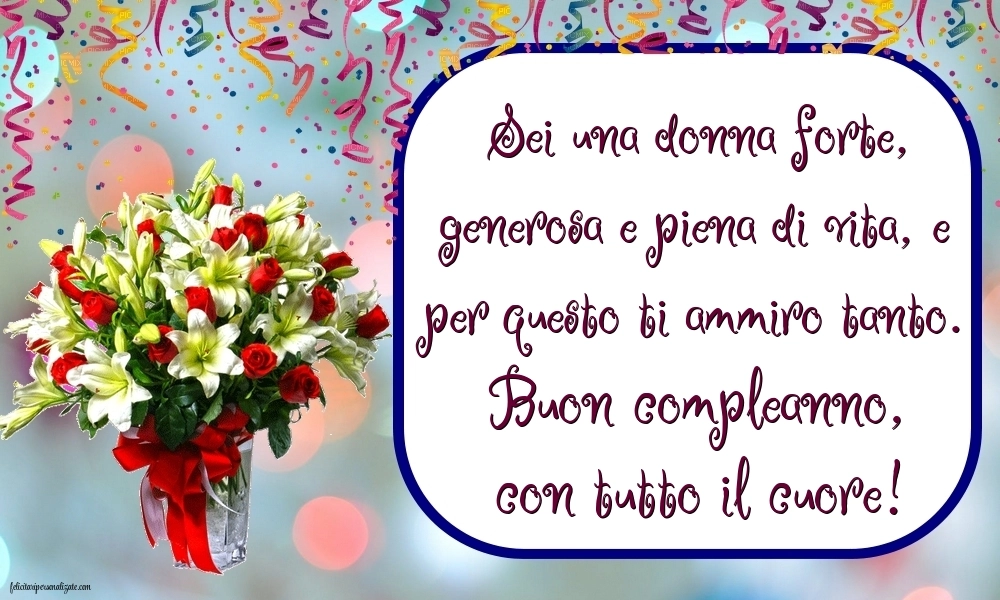 Cartoline di Buon Compleanno per Suocera: Fiori