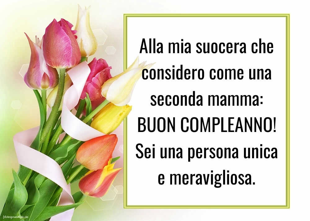 Cartoline di Buon Compleanno per Suocera: Fiori