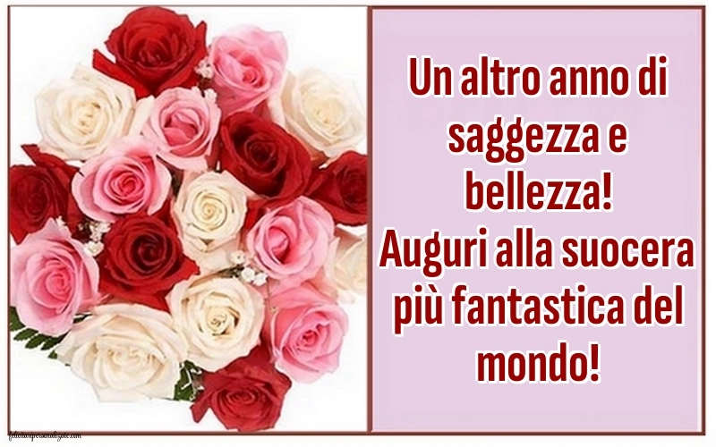 Cartoline di Buon Compleanno per Suocera: Fiori