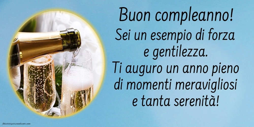Immagini di Buon Compleanno per Suocero: Champagne