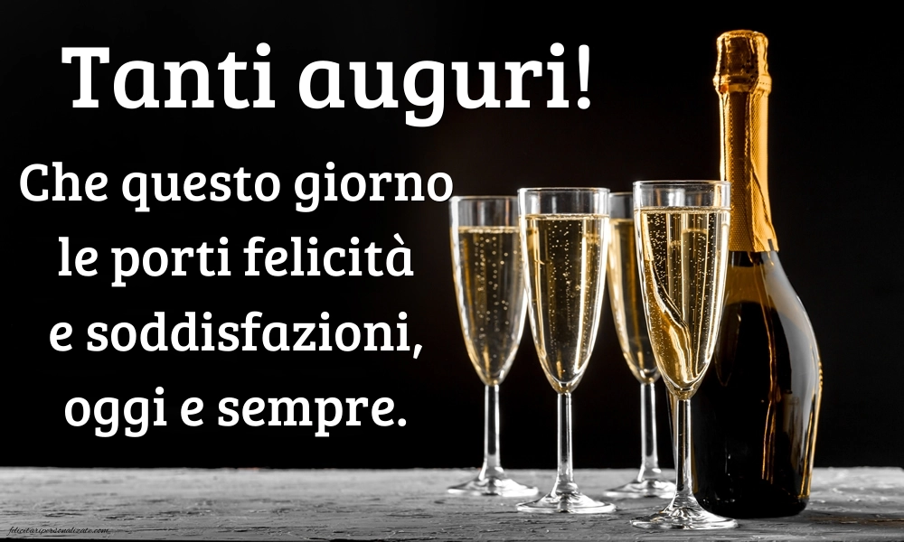 Cartoline di Buon Compleanno per Suocero: Champagne