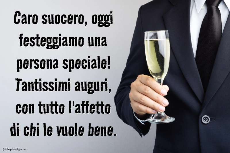Immagini di Buon Compleanno per Suocero: Champagne
