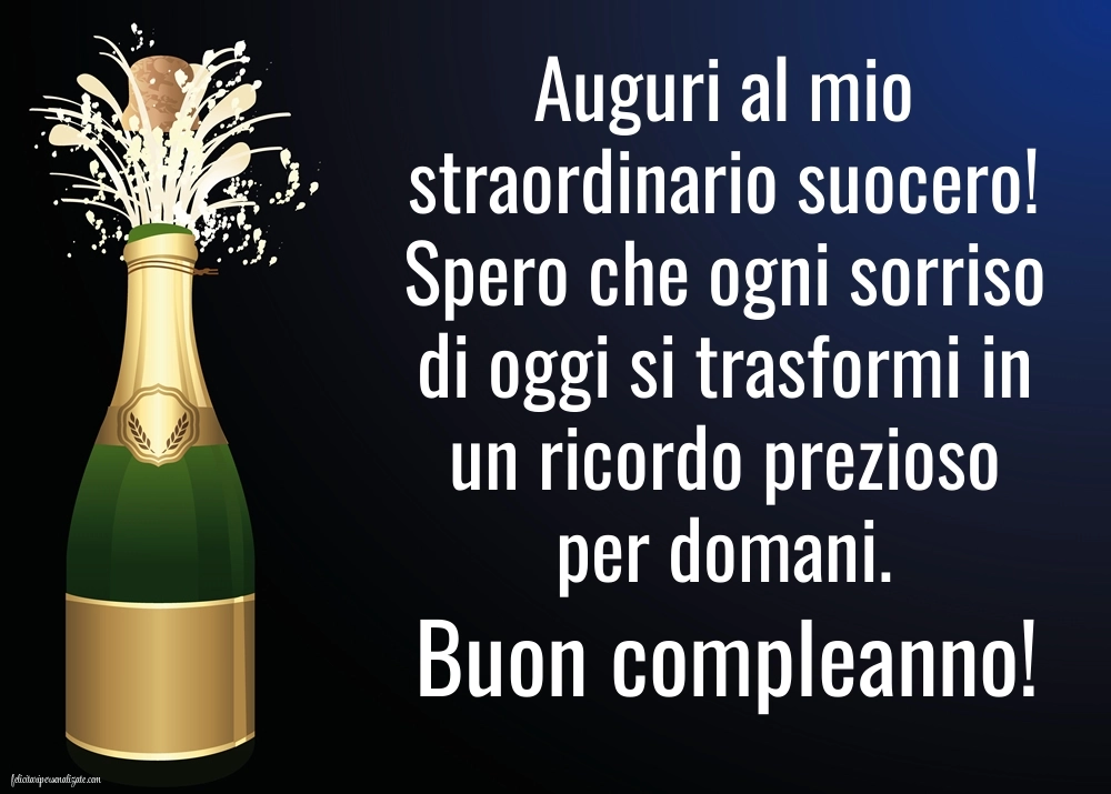 Immagini di Buon Compleanno per Suocero: Champagne