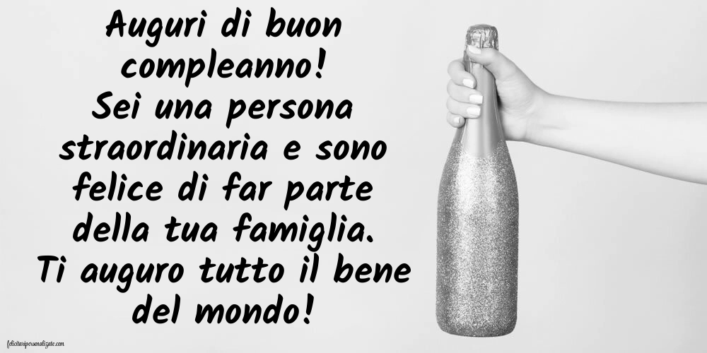 Cartoline di Buon Compleanno per Suocero: Champagne