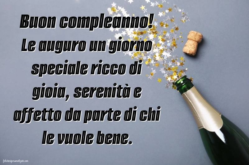 Cartoline di Buon Compleanno per Suocero: Champagne e coriandoli