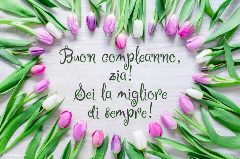 Le Più Belle Immagini di Buon Compleanno per tua Zia: Tulipani
