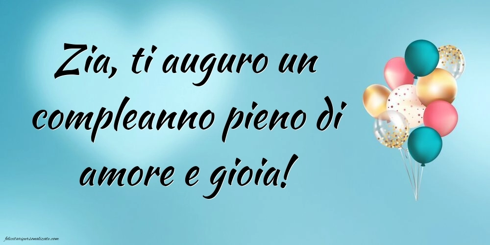 Le Più Belle Immagini di Buon Compleanno per tua Zia: Palloncini