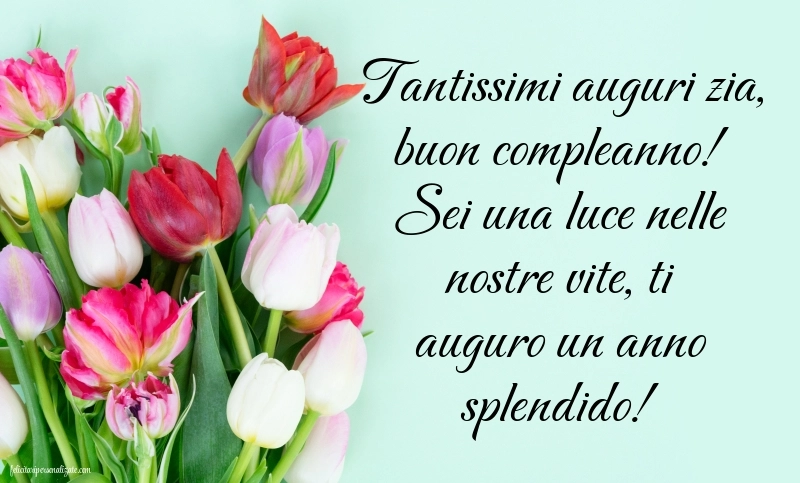 Le Più Belle Immagini di Buon Compleanno per tua Zia: Tulipani