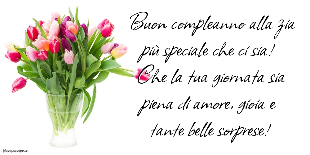 Le Più Belle Immagini di Buon Compleanno per tua Zia: Tulipani