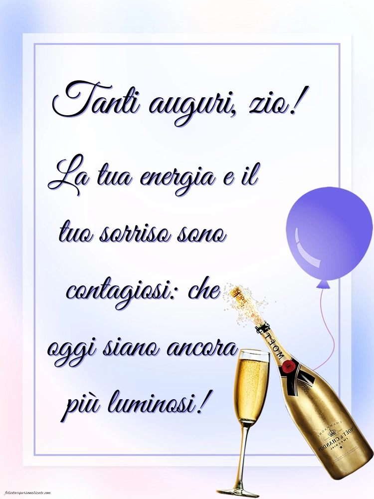 Le Più Belle Immagini di Buon Compleanno per tuo Zio: Champagne