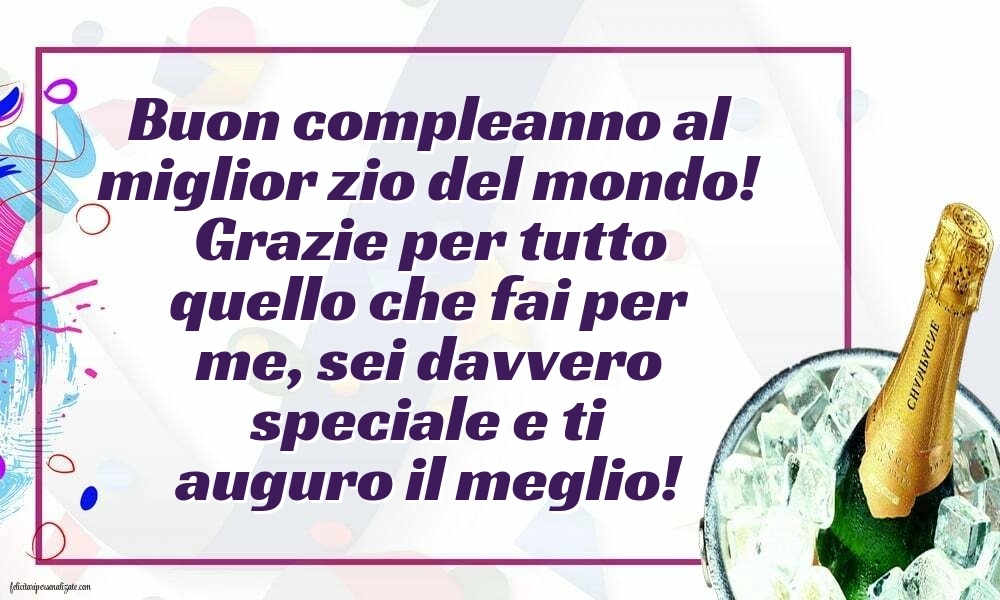 Immagini di Buon Compleanno Zio: Champagne