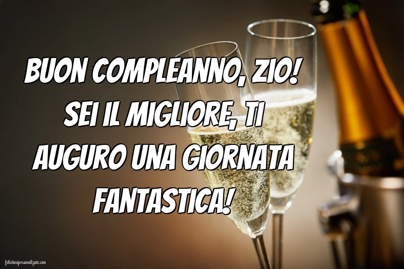 Le Più Belle Immagini di Buon Compleanno per tuo Zio: Champagne