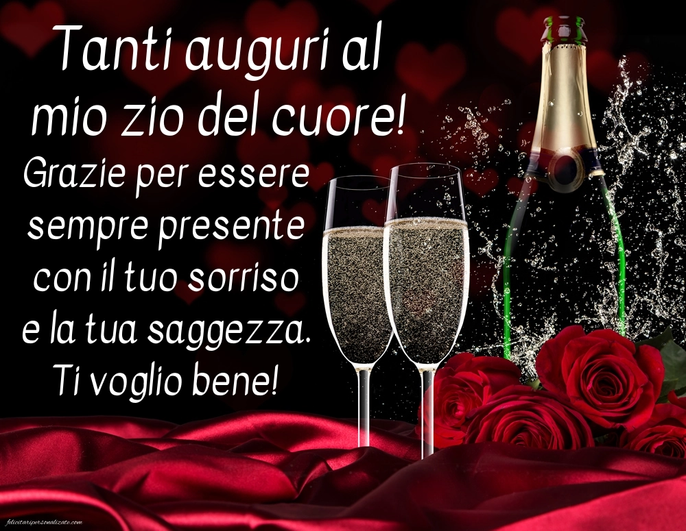 Immagini di Buon Compleanno Zio: Champagne