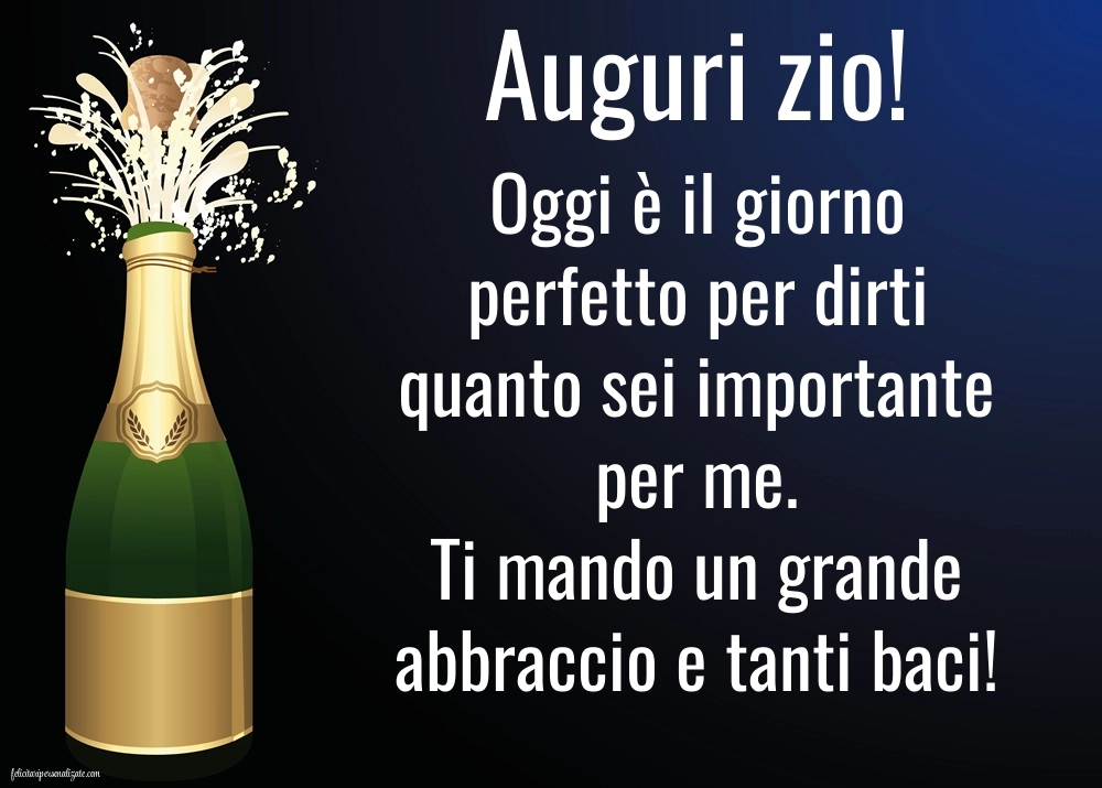Le Più Belle Immagini di Buon Compleanno per tuo Zio: Champagne