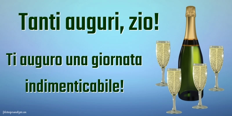 Le Più Belle Immagini di Buon Compleanno per tuo Zio: Champagne