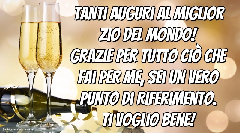 Immagini di Buon Compleanno Zio: Champagne