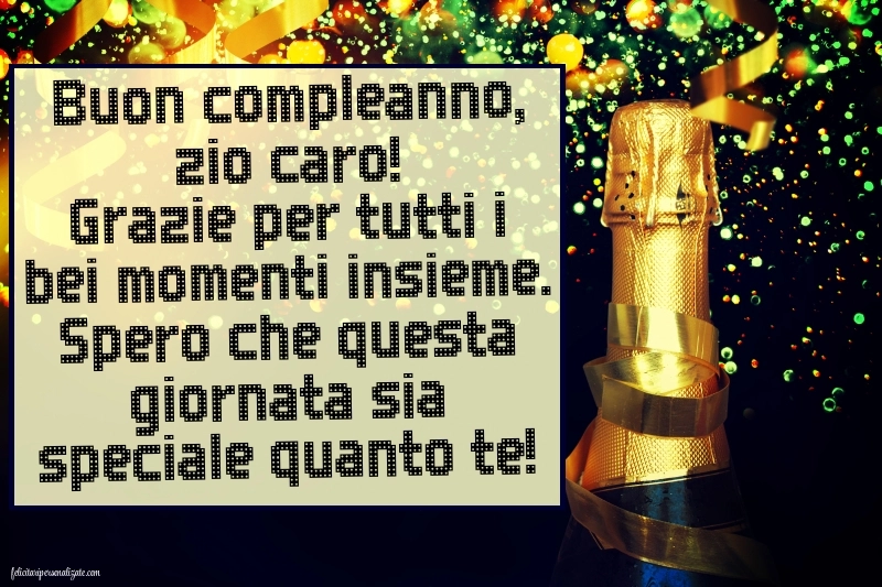 Le Più Belle Immagini di Buon Compleanno per tuo Zio: Champagne