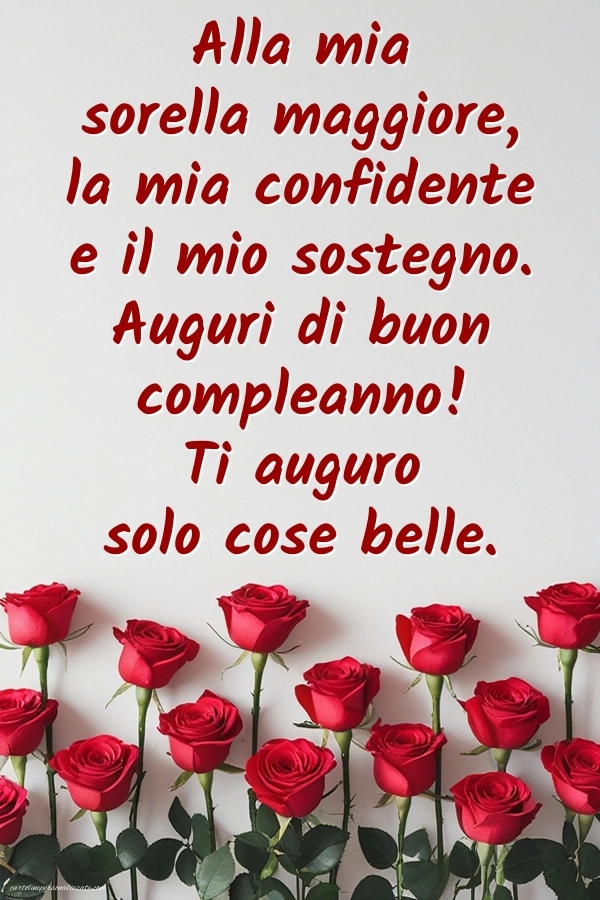 Immagini di Buon Compleanno Sorella Maggiore: Rose