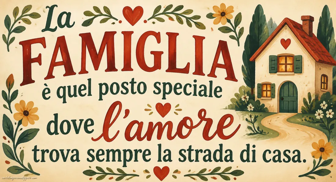 Immagini con frasi sulla famiglia: 