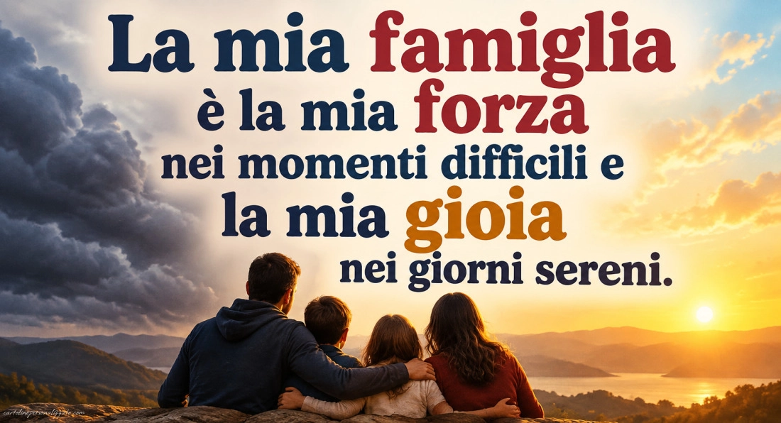Immagini con frasi sulla famiglia: 