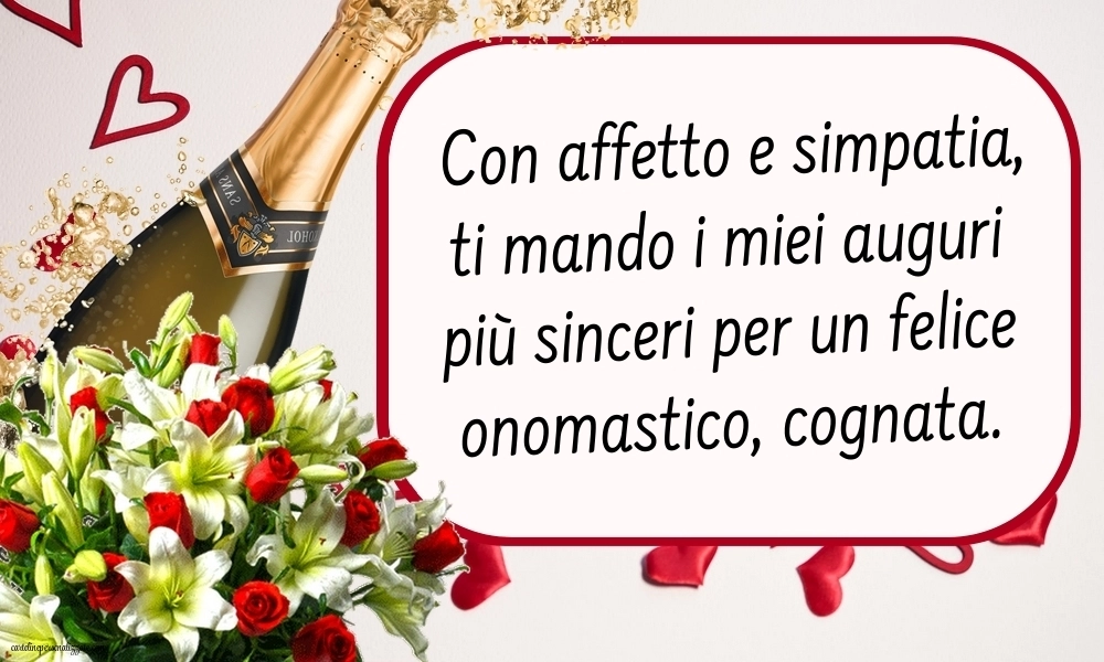 Immagini Auguri di Buon Onomastico Cognata: Fiori
