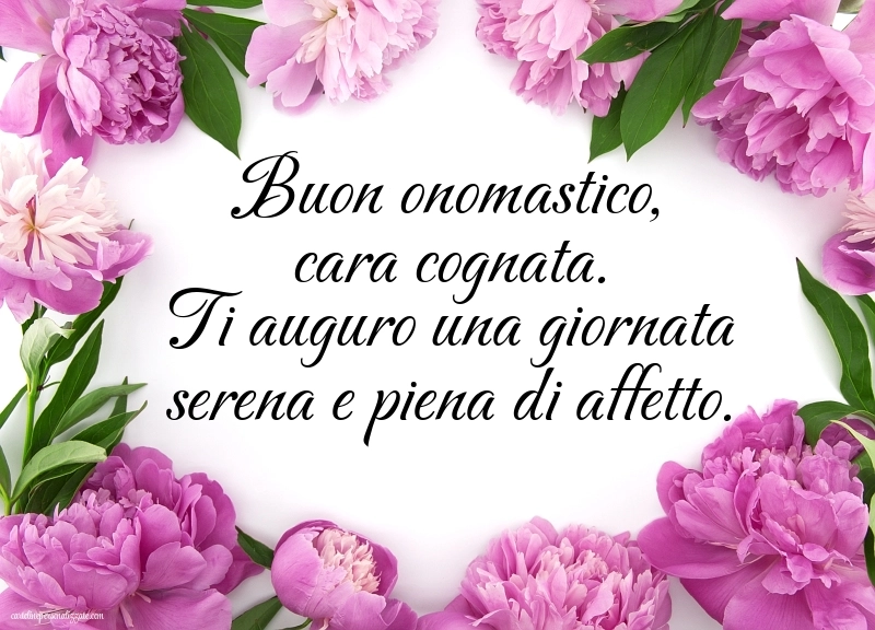 Immagini Auguri di Buon Onomastico Cognata: Fiori