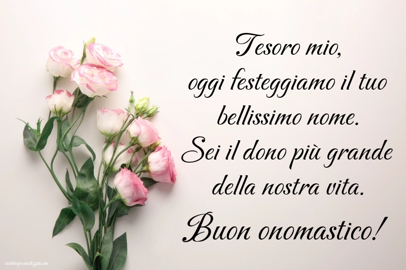 Immagini Auguri di Buon Onomastico Figlia: Fiori